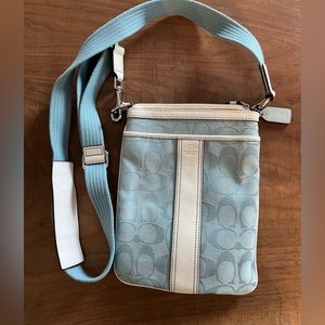 Coach 6016 crossbody Tiffany blue